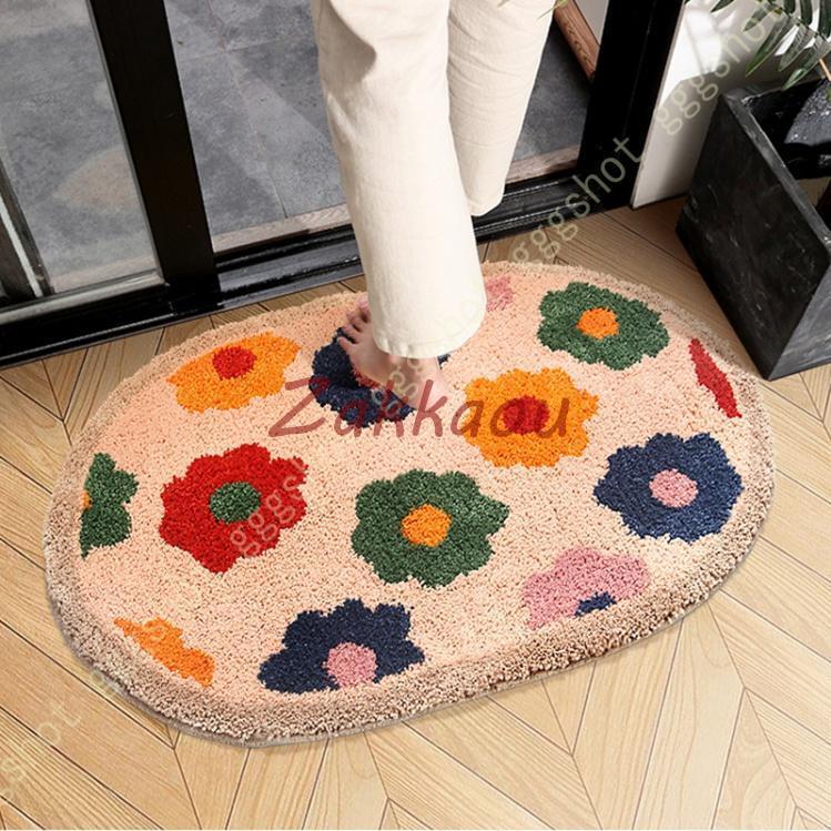 新品　未使用フェイラー　パニエドフルール　バスマット　玄関マット 北欧風 玄関マット バスマット エスニック風 フラワー柄 足拭き