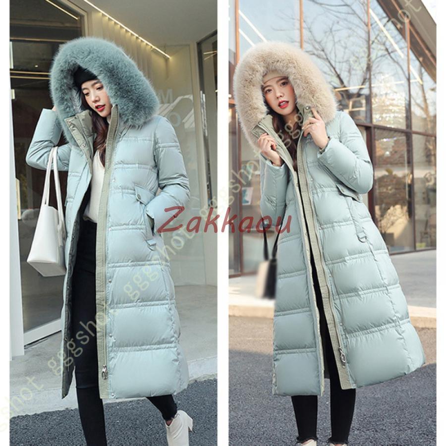アウター ロング丈 ダウンコート 軽量 マキシ ダウン 保温 フード 防寒 可愛い 防風 冬 アウトドア シンプル レディース ミセス フォーマル 着痩せ デート | ブランド登録なし