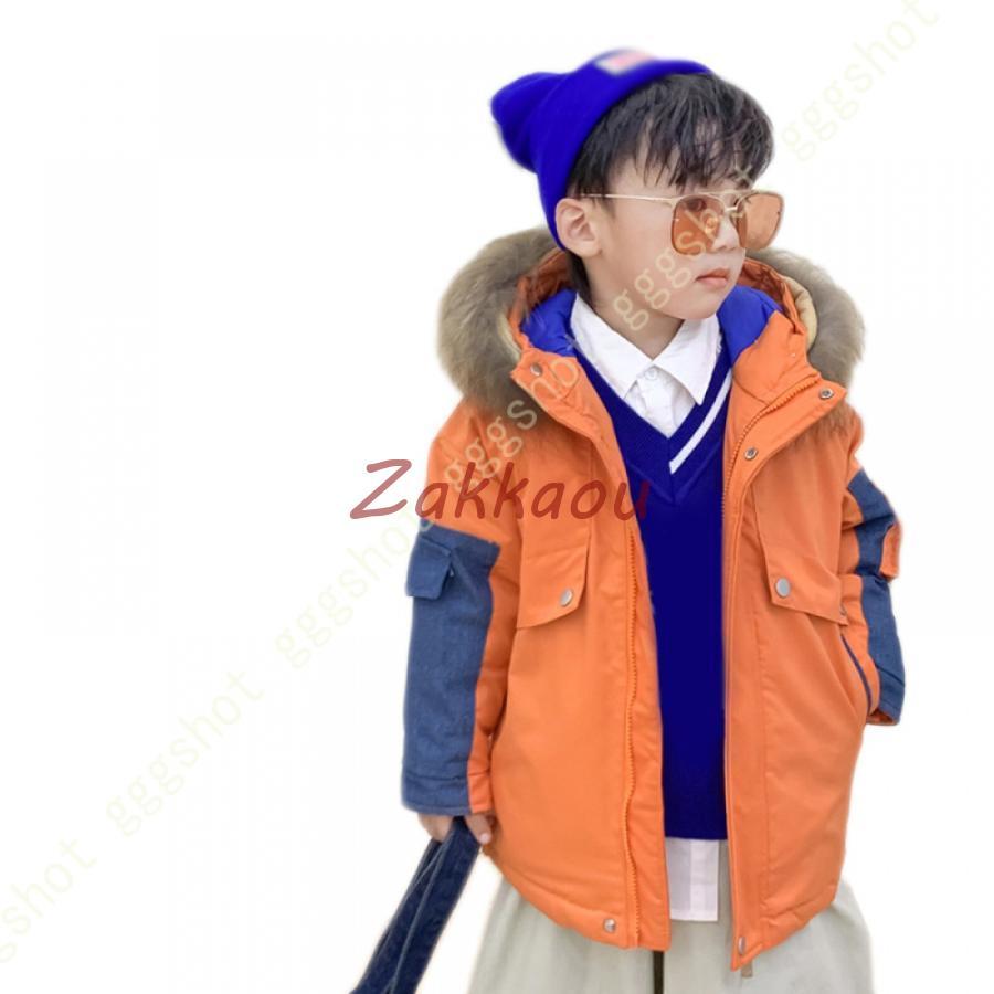 子供 コート 110cm~150cm 女の子 無地 ジャンパー ショート チュニック丈 中綿ダウンコート 防寒 アウター キッズ ジャケット 冬服 ダウンジャケット かわいいの画像