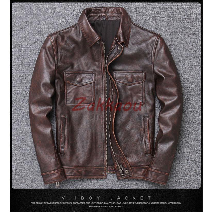 革ジャン　メンズ　新品未使用　牛革　シングルライダース　バイク　レザージャケット メンズ革ジャン 本革 秋冬 レザージャケット ライダース