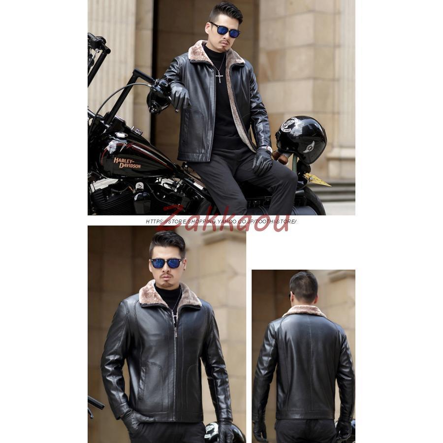 メンズ革ジャン 本革 秋冬 レザージャケット ライダース