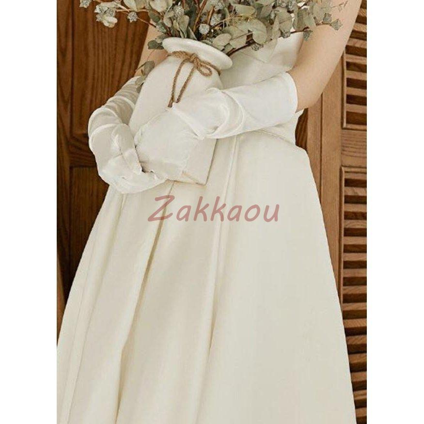 レディースファッション ウェディングドレス ミモレ丈 二次会 花嫁ドレス 結婚式 ドレス パーティードレス Aライン おしゃれ 個性的 可愛い ナチュラルの画像