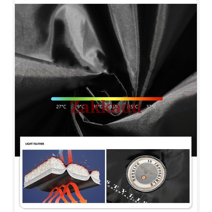ダウンコート メンズ コート 軽量 保温 防風 アウター 冬服 ダウンジャケット フード付き キルティング お兄系｜zahuowang｜07