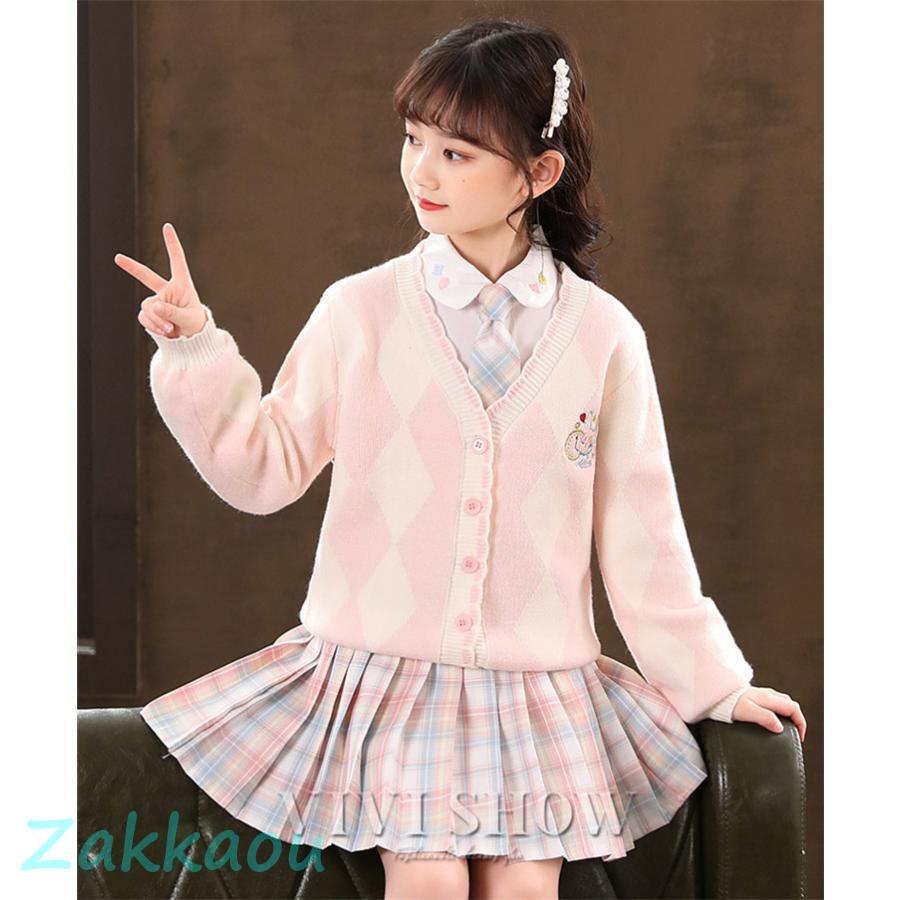 入学式 スーツ 女の子 キッズ フォーマル 子ども服 カーディガン セットアップ おしゃれ トップス スカート 卒園式 子供 上下セット 幼稚園 小学生の画像