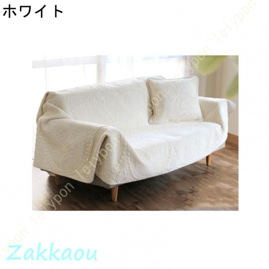 シャティヨン 200×200cm マルチカバー 洗える ソファー カバー キルト 刺繍 北欧 花柄 起毛 リバーシブル 洗える ベッド 床暖 ホットカーペットカバーの画像