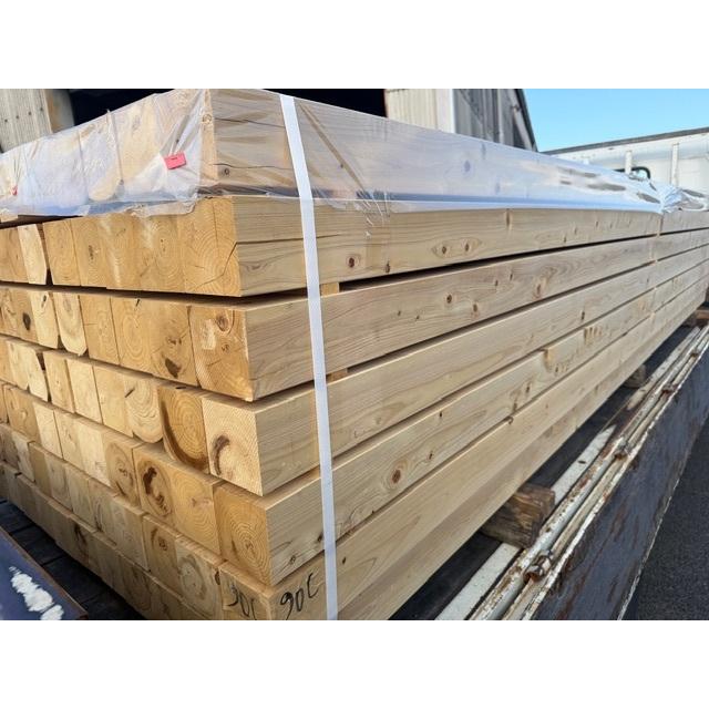 5-214【激安大量84本まとめ売り】桧ひのき角材4000×90角背割れなしKD
