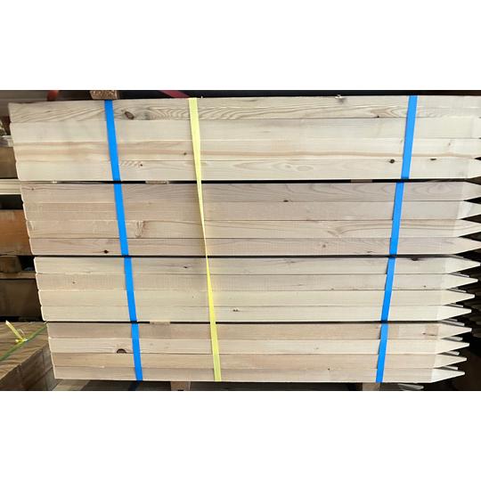 7-726-1200【長さ1200】米栂 栂ツガ 木製クイ 木杭 先削り 測量杭 仮杭
