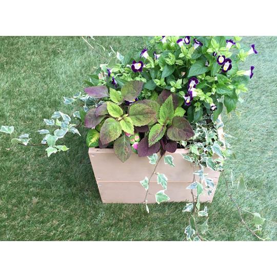 7-860【木製プランター2個セット】材木屋さんのエコ 木製 鉢カバー