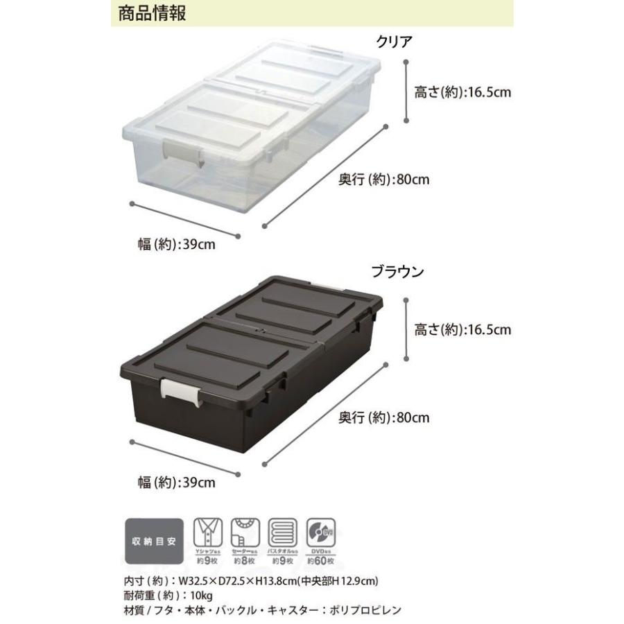 JEJアステージ 衣類ケース ベッド ベット下 収納 キャスター 付き
