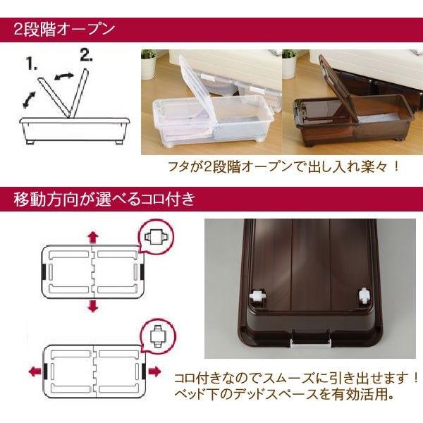 衣類ケース ベッド ベット下 収納 キャスター 付き ボックス 3個組 同色セット 押入れ収納 衣装 ケース 収納 すきま クローゼット ベット 送料無料|zainte|02
