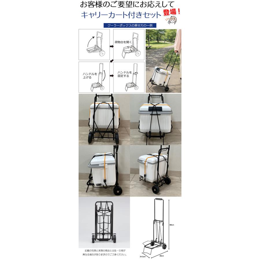 クーラーボックスセット クーラーボックス＋専用保冷剤＋キャリー