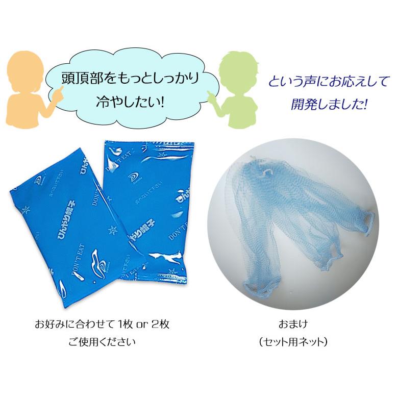 ひんやり帽子の頭頂部用保冷ジェル【セット用ネットおまけ付き ひんやり帽子の頭頂部用保冷ジェル【セット用ネットおまけ付き