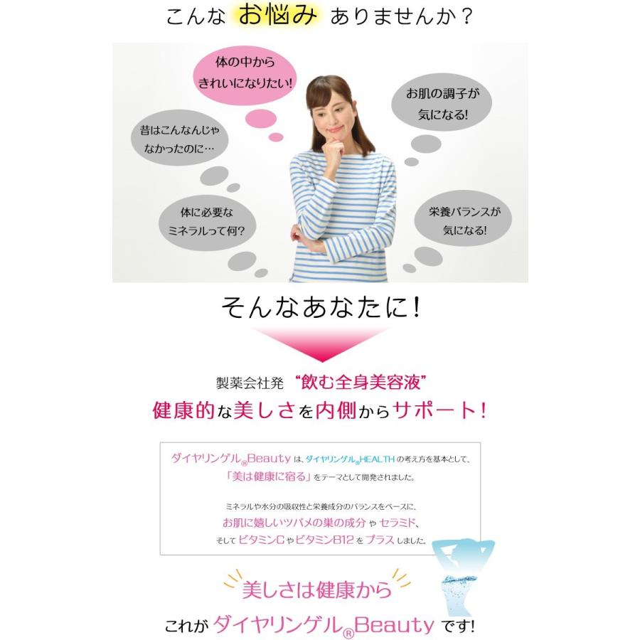 ダイヤリンゲル ビューティー Beauty 基本の1ヶ月パック 30包 ミネラル補給 熱中症対策 経口補水液 粉末 ツバメの巣 燕の巣 送料無料 非常食 備蓄｜zainte｜02