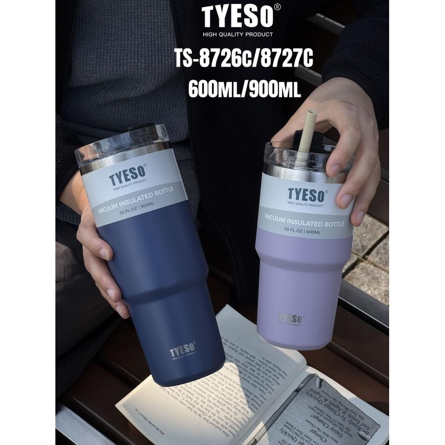 TYESO タンブラー 直飲み 保温 保冷 水筒 ワンタッチ おしゃれ 多種