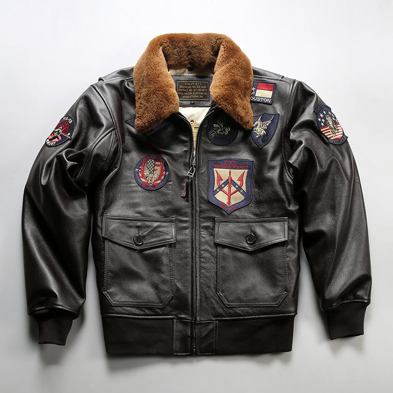 リアルレザー　羊革　本革　中綿入り　レザージャケット 本革ジャケット メンズ G1 本革フライトジャケット 中綿入り レザー