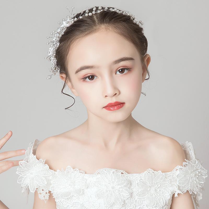 ヘアアクセサリー ヘッドドレス 子供 髪飾り 花 リボン パール ラインストーン かんざしタイプ ティアラ カチューシャ 発表会 ピアノ フォーマル おしゃれ｜zairi168huku｜05