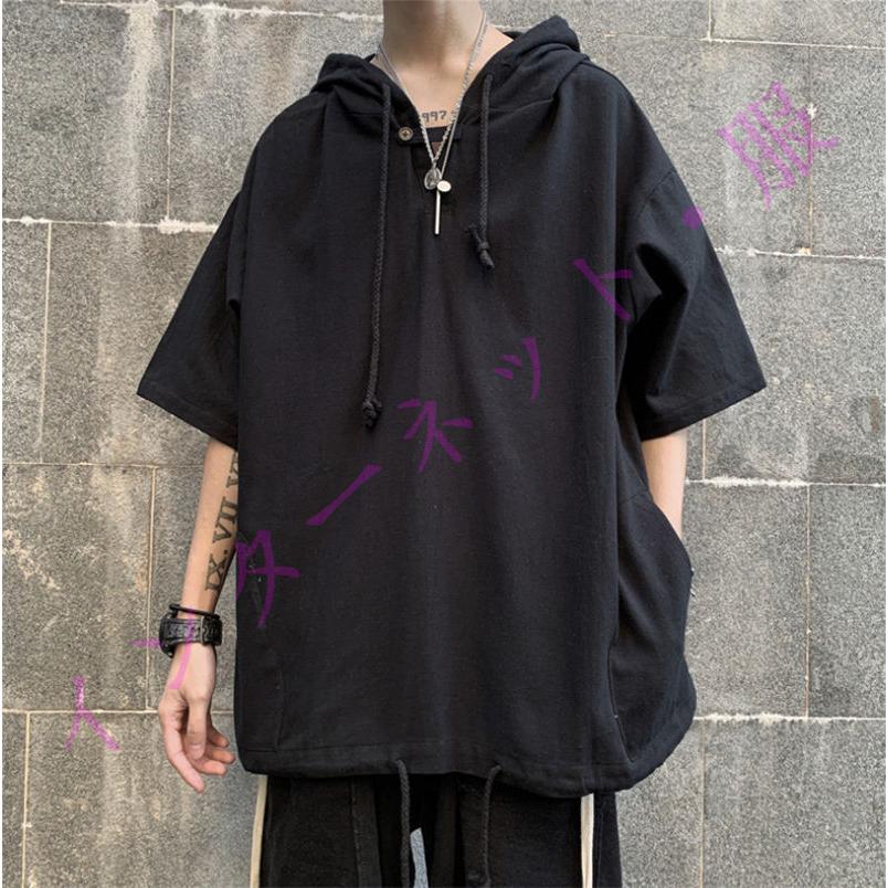 半袖パーカ 秋新作 パーカー メンズ トップス Tシャツ 夏パーカー 半袖