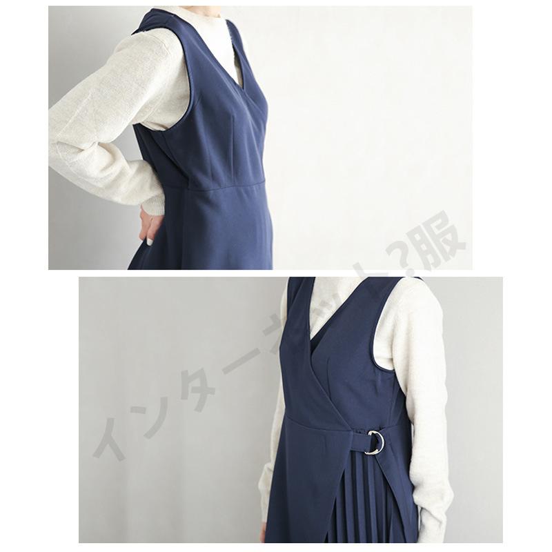 ロングワンピース ワンピース レディース タンクワンピース プリーツ