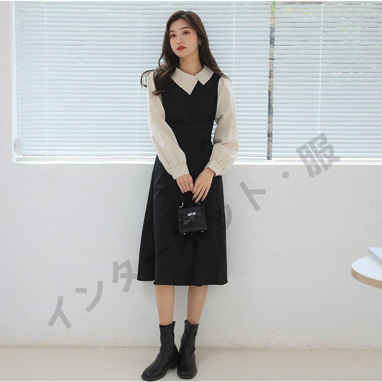 送料無料ス レディース 秋 春 ロングワンピース シャツワンピース