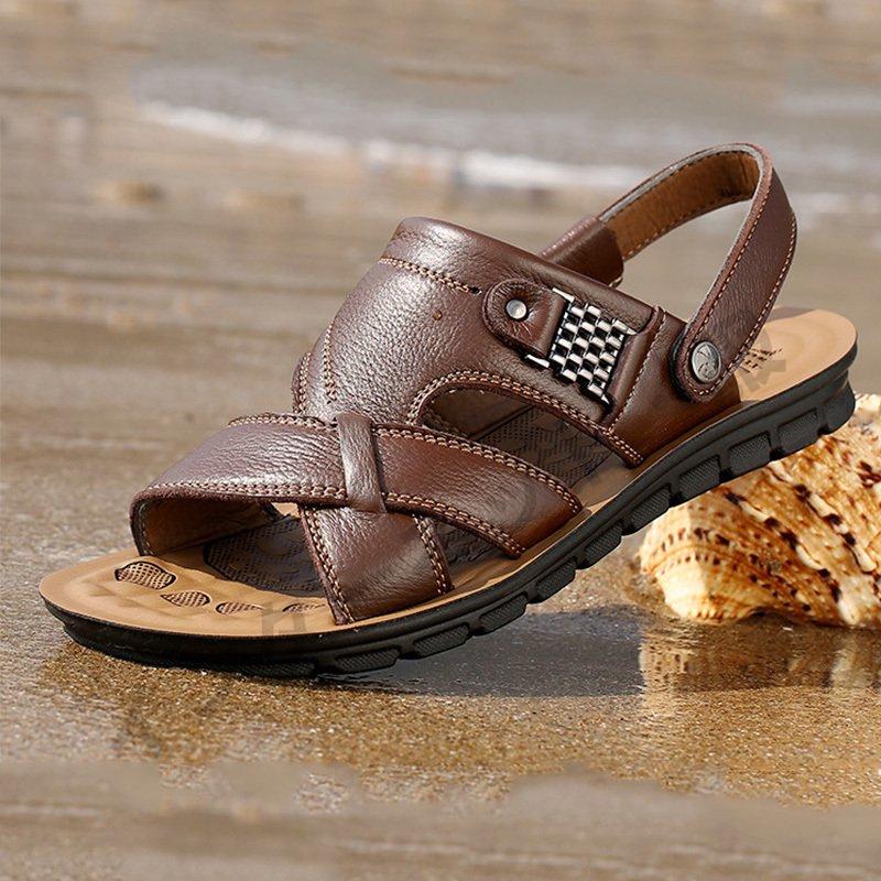 送料無料 本革 サンダル メンズ シューズ スポーツサンダル スリッパ