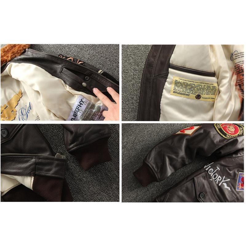 本革フライトジャケット 本革ジャケット 綿入り 牛革 中綿
