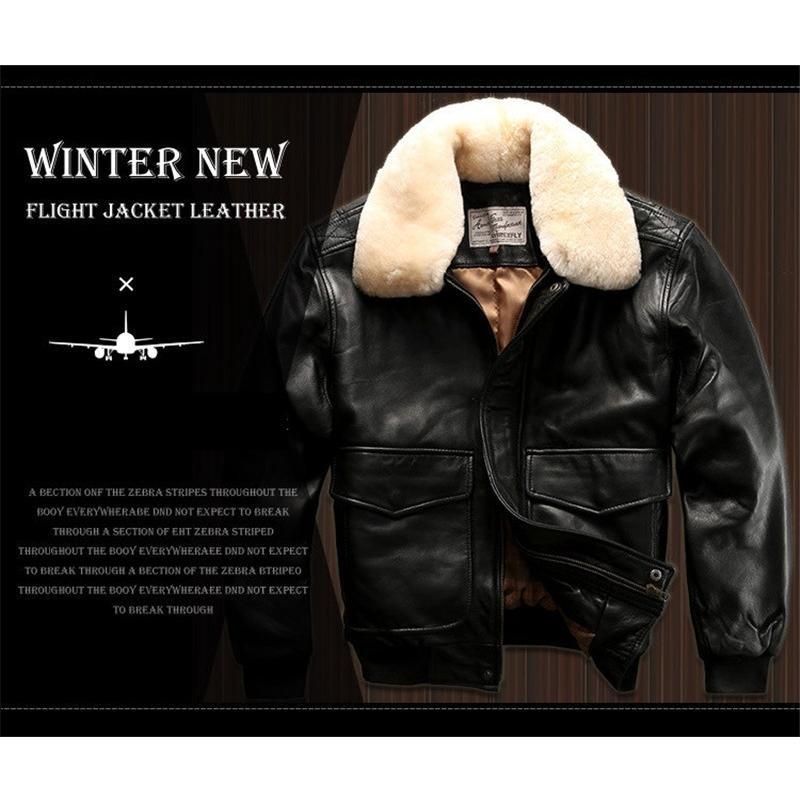 レザー　フライトジャケット　羊革　短丈　中綿　FLIGHT JACKET XL 本革ジャケット メンズ G1 本革フライトジャケット 中綿入り レザー