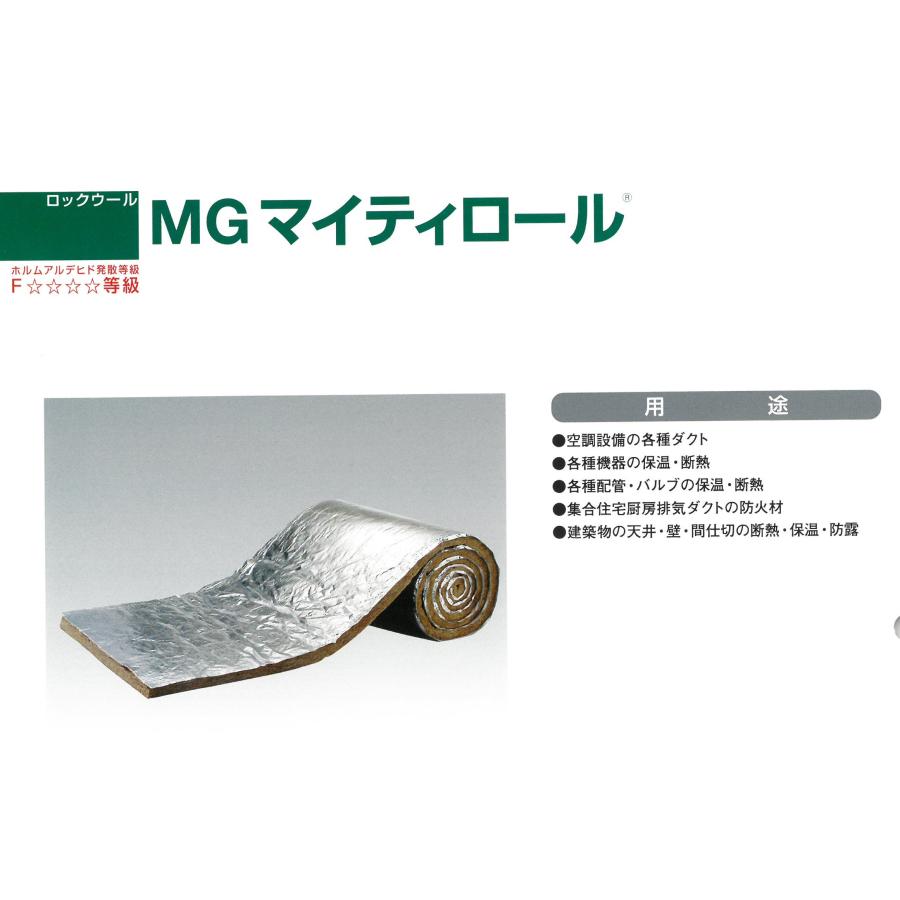 ニチアスロックウール　MGマイティーロールALK貼　　厚さ２５ｍｍｘ幅９１０ｍｍｘ長さ１ｍ（切り売り）