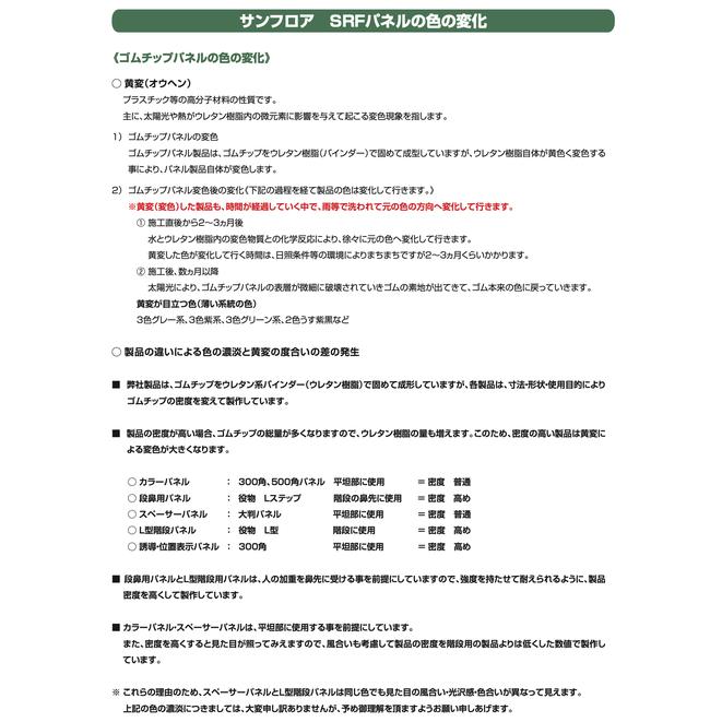 【３枚セット価格】雨でも安全！膝腰負担軽減・高齢者に最適！ゴムチップマット・サンフロア(黒・赤）3枚 サンフロア工業 SRF カラーパネル ゴムチップマット No.310 2色ブルー