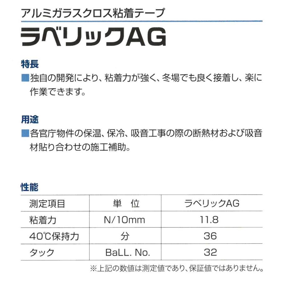 断熱工事用アルミガラスクロス粘着テープ（ALGC） 幅100mmx長さ
