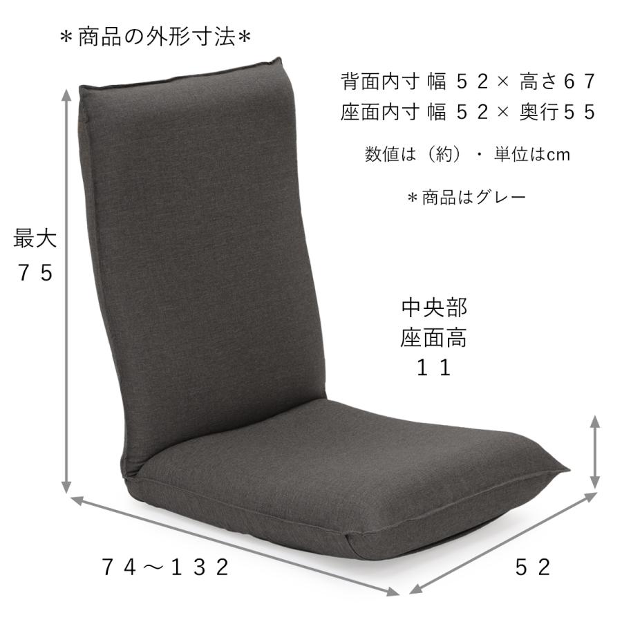 産学連携 リラックス座椅子4-L 《ワイドロング》 日本製 ヤマザキ リクライニング ヘッドリクライニング ハイバック｜zaisu-yamazaki｜20