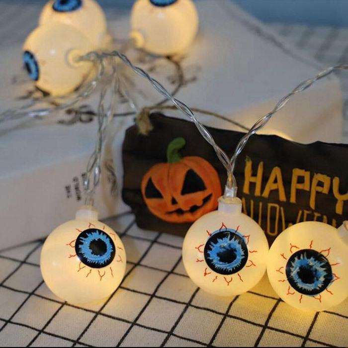 おばけ 装飾ランプ ハロウィン LED 飾り ゴースト 目玉 電飾 長さ3m led20球 玄関飾り イルミネーション ロングタイプ ガーランドライト ランプ 雑貨 ディスプ｜zaizai｜04