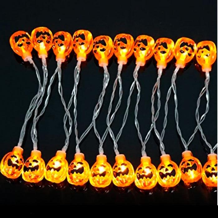 ハロウィン 装飾用 ライト LED20球 3ｍ ハロウィン飾り ジャックオーランタン かぼちゃおばけ パンプキン イルミネーション ランプ 乾電池式 ハロウィングッズ｜zaizai｜09