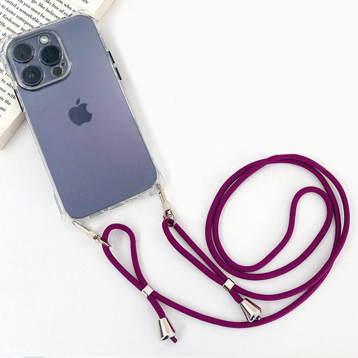 iPhone iPhone14 Pro ショルダーストラップ付き クリア 背面型 iPhone iPhone14 Pro ショルダーストラップ付き クリア 背面型