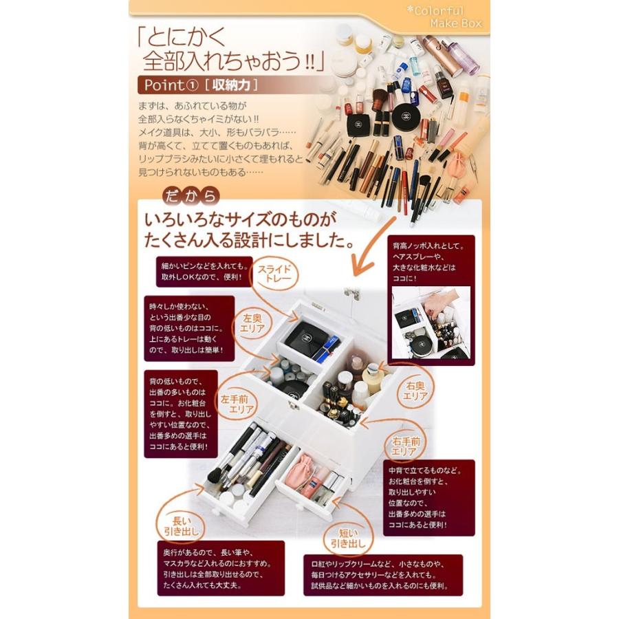 人気ブランド コスメボックス 三面鏡付 化粧道具入れ 化粧品 収納 メイクボックス メイク 間仕切り 化粧ボックス 取っ手付 開店祝い Kuljic Com