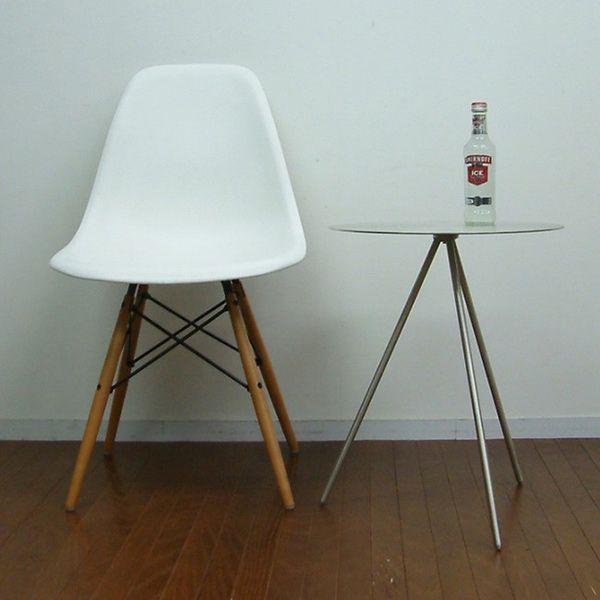 スチール製ラウンドテーブル 幅40cm ベッドサイドテーブル フラワーテーブル 花瓶台 メタル素材｜zak-kagu｜02