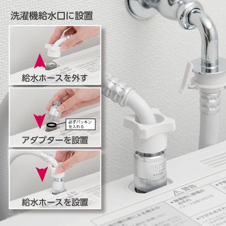SANEI｜サンエイ ウルトラファインバブル発生装置内蔵洗濯機用アダプター PM100-20