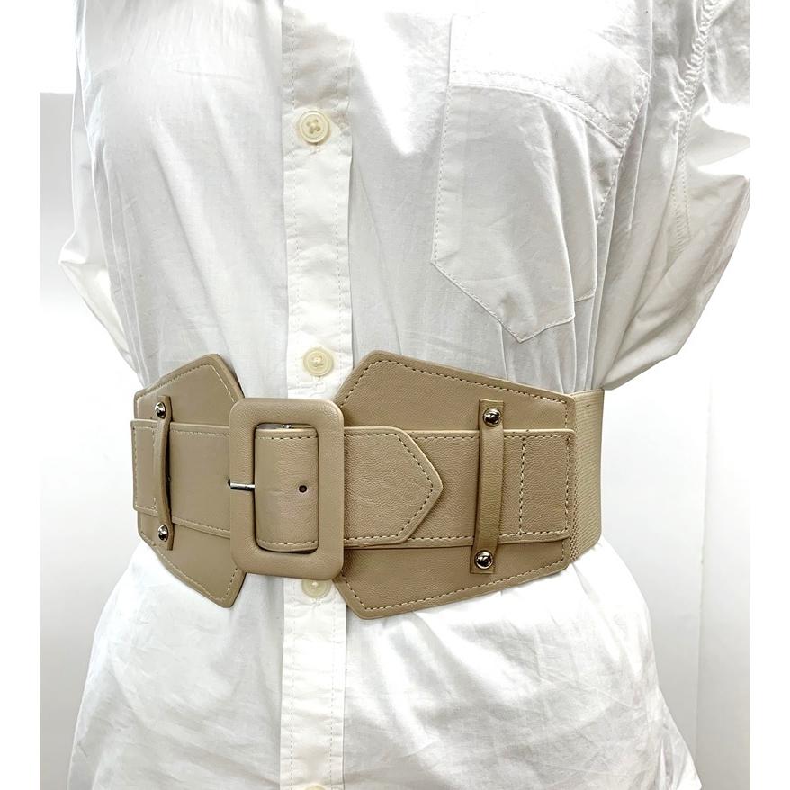 adia コルセットベルト レディース 太い 幅広 ゴム サッシュ ブラック