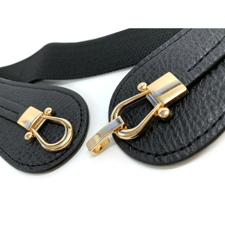 コルセットベルト レディース ビット ゴム ブラック 簡単 女性