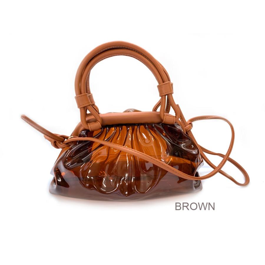 adia クリアバッグ ショルダー おしゃれ 人気 透明 カバン ビニール