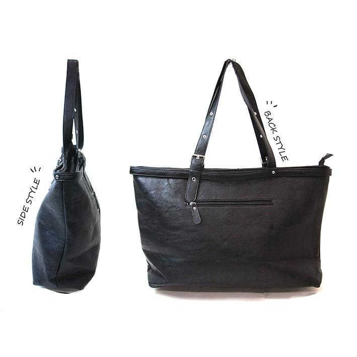 adia レザー トートバッグ 大容量 ビッグ ビジネス メンズ モード