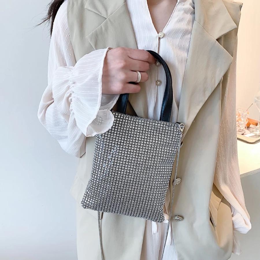 adia パーティバッグ キラキラ ポーチ ショルダー ライン