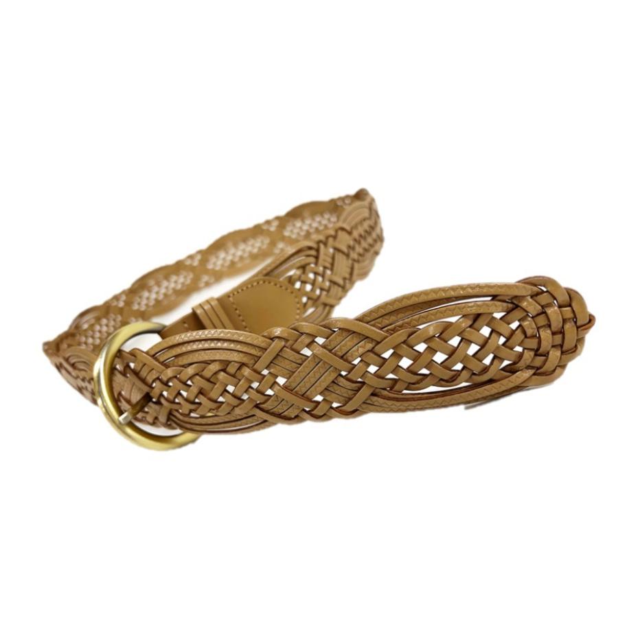 adia ベルト レディース メッシュベルト 太ベルト 女性 おしゃれ 革 皮