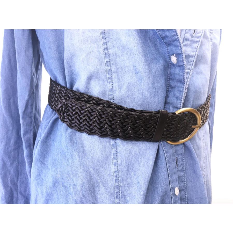 adia ベルト レディース メッシュベルト 太ベルト 女性 おしゃれ 革 皮