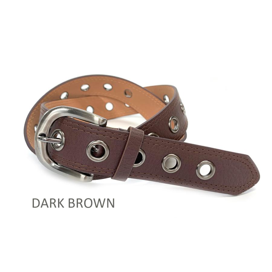 ハトメレザーベルト adia ベルト おしゃれ ゴルフ ハトメ 穴 フリーサイズ メンズ