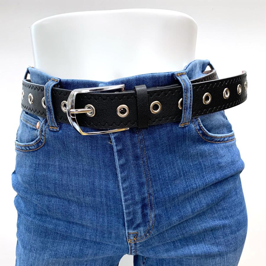 adia ベルト 穴あきベルト ゴルフ おしゃれ メンズ レディース ハトメ