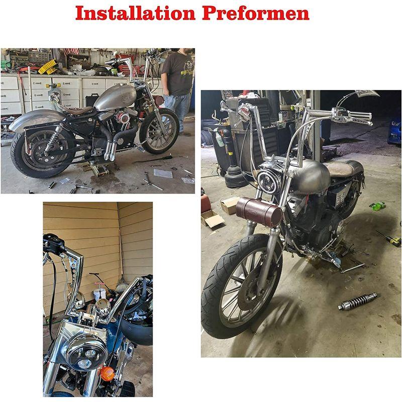 WeiSen 14インチ ライズ 1.5インチ ファットエイプモンキーバー