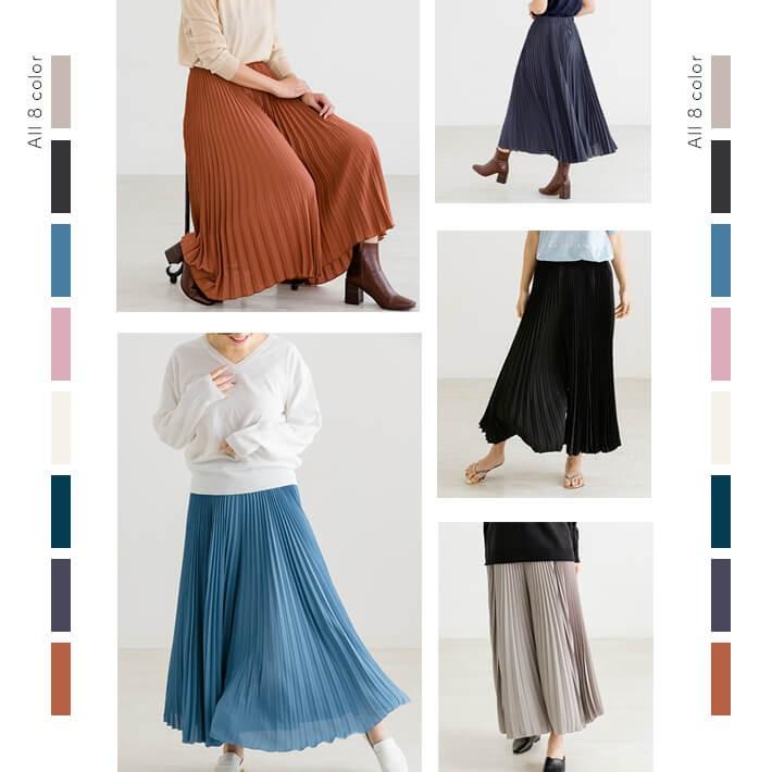 プリーツキュロット レディース ファッション パンツ プリーツ ワイドパンツ スカンツ ガウチョパンツ ブロガーさんご愛用 Zakka Box 通販 Yahoo ショッピング