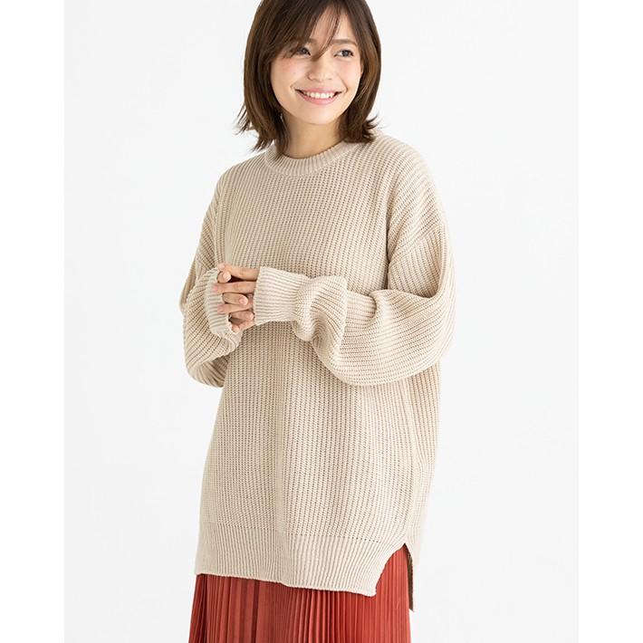 クルーネックボリュームニット レディース 春 Ss ニット アイボリー ベージュ ダスティーブルー クルーネック 丸首 ニット 春ニット スプリング ニット Zakka Box 通販 Yahoo ショッピング
