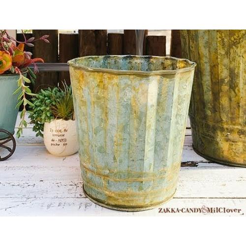 アンティーク調 ラスティック ブリキポット モールドbs ガーデン ガーデニング 雑貨 プランター ナチュラル インテリア おしゃれ かわいい