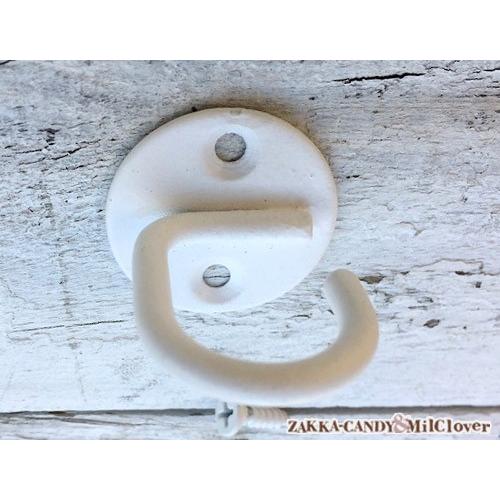 Diy 壁掛けフック 天井 吊せる インテリア ナチュラル Creer クレエ アイアン ハンギングフックb ホワイト Cre 雑貨zakka Candy 通販 Yahoo ショッピング